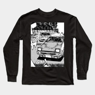 JDM Japanese Drift Racer Drifting Car Anime Manga Eurobeat Intensifies Aesthetic #12 Long Sleeve T-Shirt